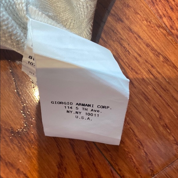 Armani Collezioni Cream Textured Jacket - Picture 8 of 9